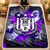 Flannel BlanketAnderlecht FC Warm Soft Throw Blanket for Indoor Sofa Bed Living Room Use