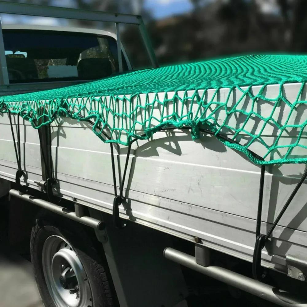 With 15Pcs Hooks Trailers Net Heavy Duty Cargo Net For Truck Trailer Mesh Bungee Cord For Trailer Truck Boat