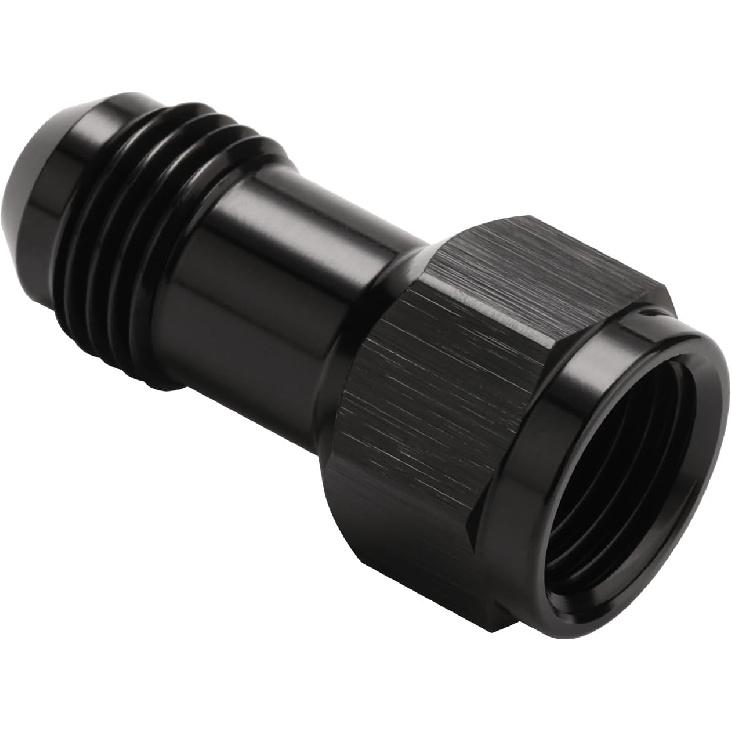 6AN Female Flare to AN6 Male Flare Extension Fitting Adapter Straight Aluminum Black