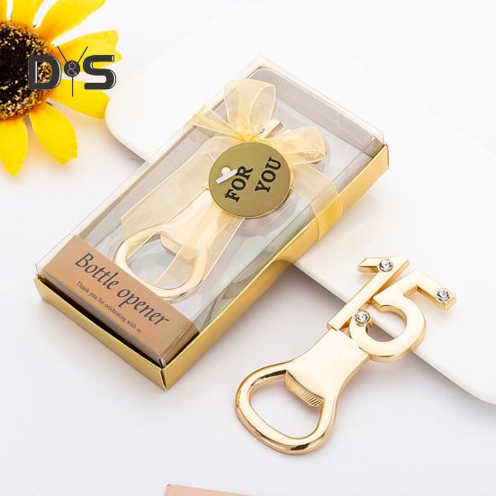 2Pcs Compact Bottle Opener Number 15/21/60 Unique Birthday Party Gift Manual Bottle Opener