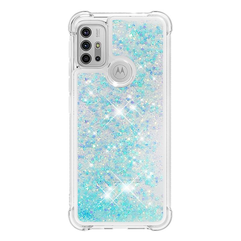 Liquid Phone Case For Motorola Moto G30 G20 G10 G Pure Stylus Play E7 Power 2021 Cover Painted Glitter Quicksand Capa