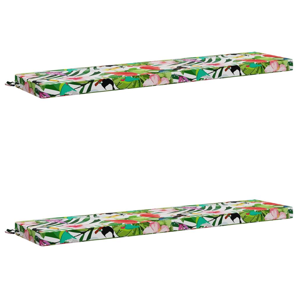 2 Piece Bench Cushion Set SOEST 2 Pcs. 100percent Polyester Multicolor