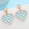 European & American C-Shaped Heart Velvet Stud Earrings for Women – Elegant Korean Style Accessories.