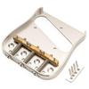 Telecaster Bridge Brass Plate 10.8mm Bent with 3-Way Brass Saddle Nickel for Electric Guitar