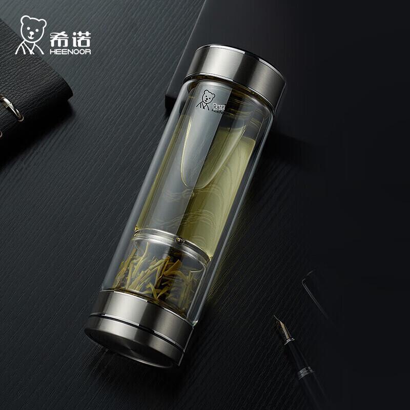 HEENOOR XN-7012 300ml Double-Layer Tea Infuser Glass Cup