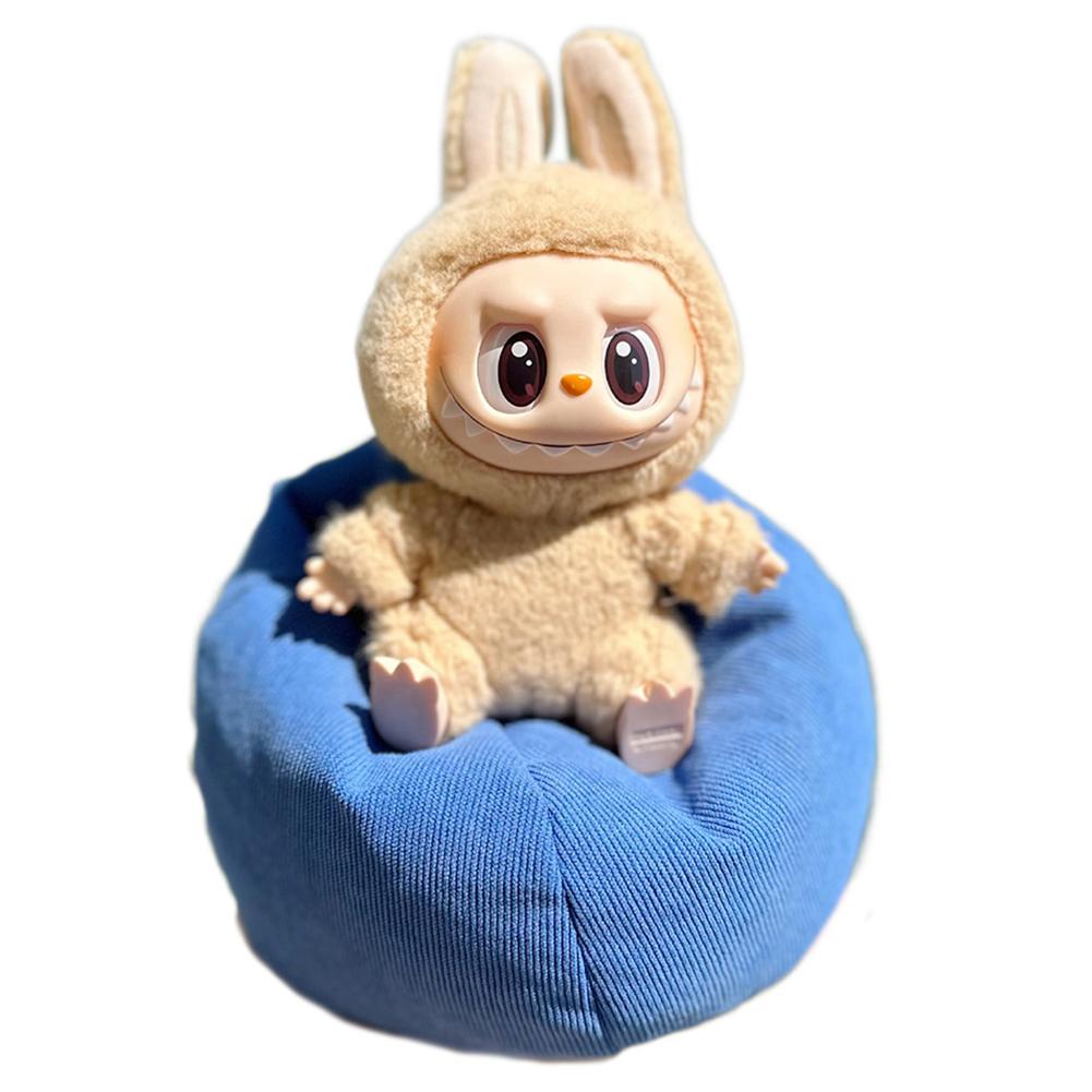 For Labubu Miniature Sofa with Pillow Furniture Mini Lazy Sofa with Pillow Miniature Decoration Doll Sofa Doll Room Decoration