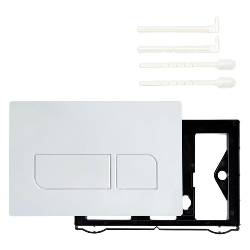 Universal Double Flushing Actuator Plate Wall Mounted Tanks Flush Panel Parts for UP300 UP320 Quick Installation белый