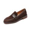 Fashion New Spring Sheep Suede Women Shoes Retro Round Toe Loafers Casual Thick Heel Slip-On Shoes for Women Zapatos Mujer Women Pumps