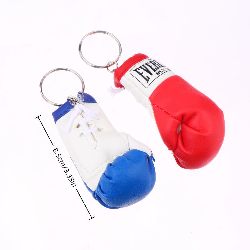 Leather Boxing Gloves Keychain Boxing Fan Gift Backpack Key Accessories Hanging Pendant Exquisite Gift