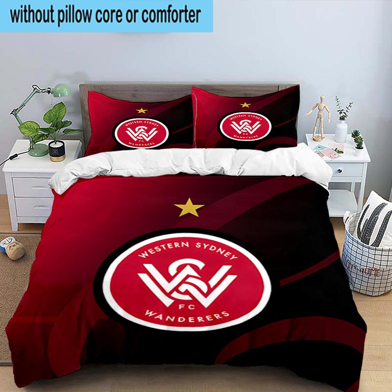 Western Sydney Wanderers Fc 3PCS Bedding set,Ideal for1pc Duvet Cover And 2pcs Pillowcases Perfect for Christmas gift,Ideal for Bedroom, Dormitory