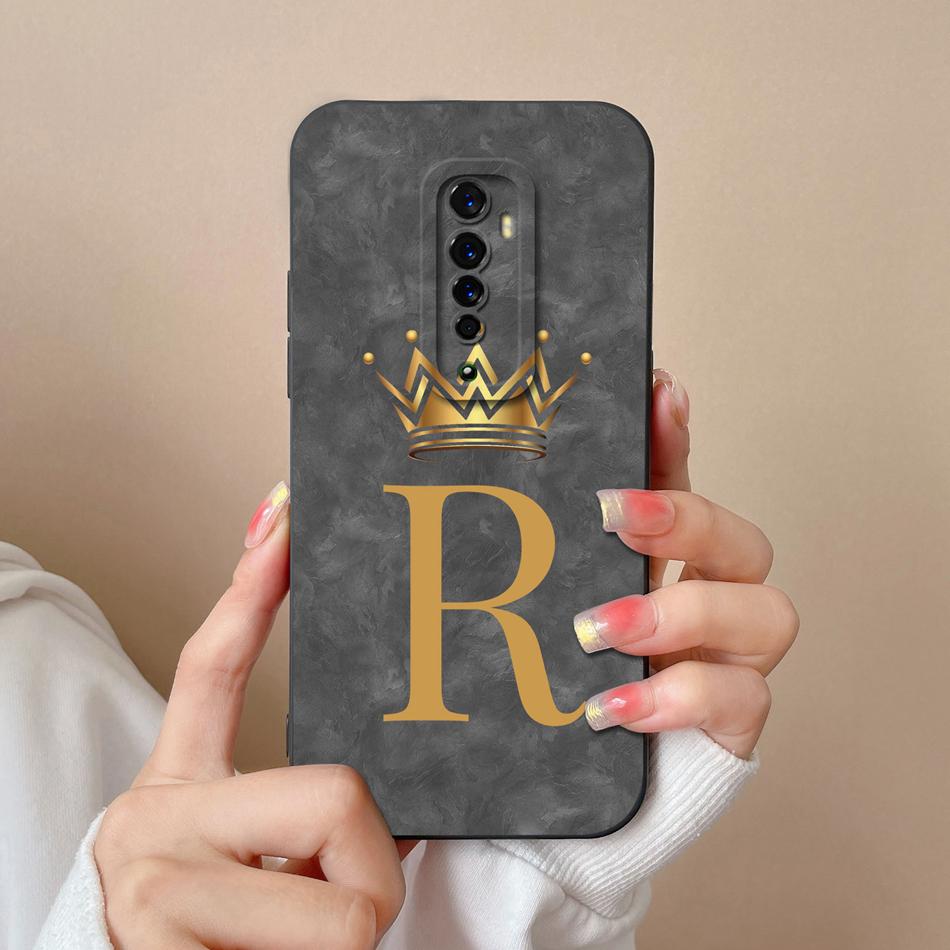 For Oppo Reno 2 2Z 2F Phone Case Creative Letters Camera Protection Bumper For Oppo Reno2 Soft Smooth Liquid Silicone Back Cover