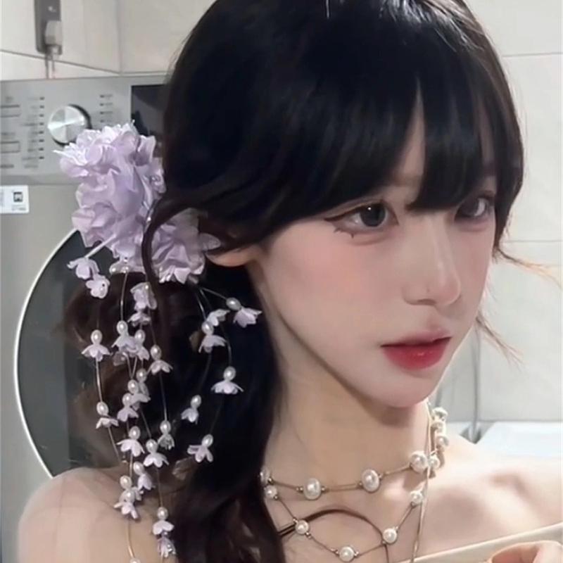 Antique Fresh Lily Of The Valley Flower Handmade Fringed Hairpin Mori Temperament Style Hair Accessories Wedding Headwear