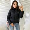 Winter Puffer Jacket Women Solid Autumn Short Coat Cotton Padded Junior Outwear Simple Design Invisible Pocket -5centigrade