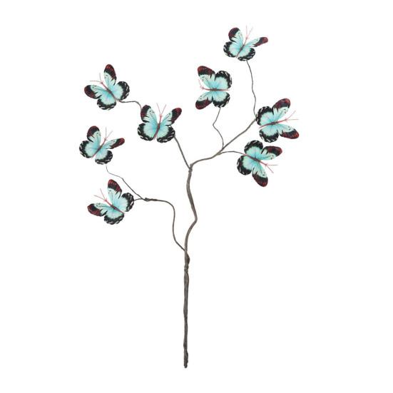 Artificial Butterfly Branches Simulation Stems with 8 Fake Butterflies for Vase Filler DIY Bouquets Home Office Table Decor