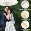 60/80CM DIY Hand-Painting Paper Umbrella Chinese Style Decorative White Oil-paper Umbrella with Wooden Handle Kids Coloring Oriental Umbrella Crafts