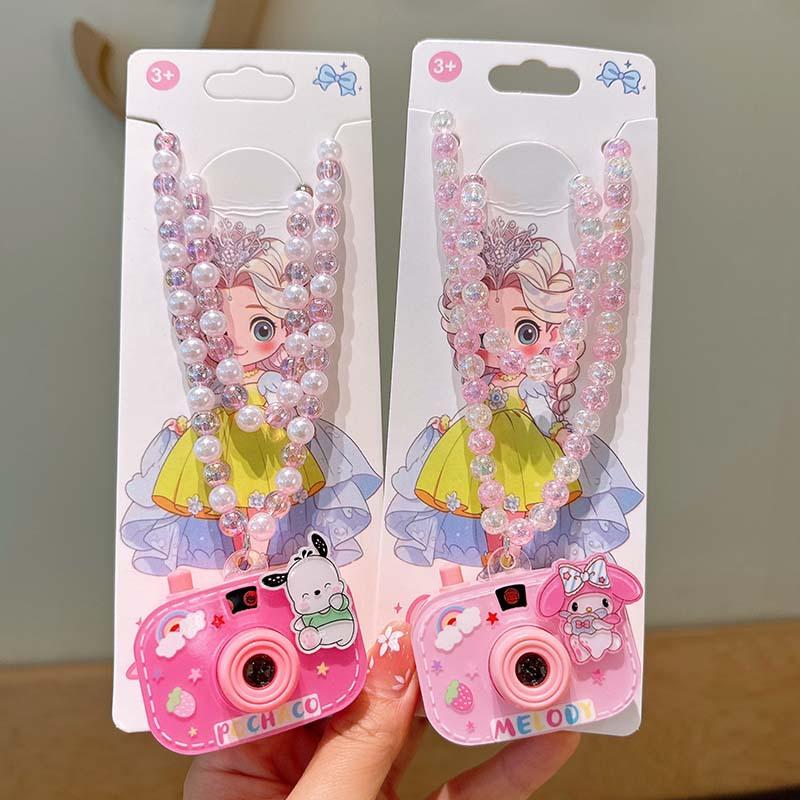 Projection Camera Necklace, Children's and Students' Beaded Necklace, Cute and Fun Little Gift for Babies, Neck Chain