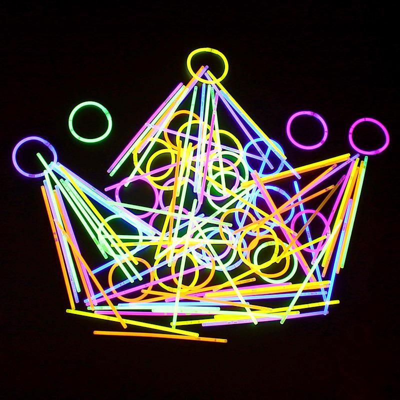8-color mixed 50/100PCS luminous stick flashing wand-fluorescent lamp for outdoor concert night market