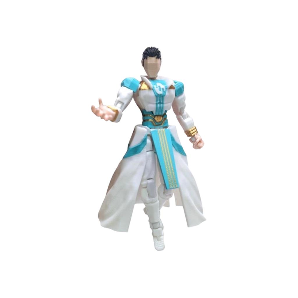 Poseable Action Figure with Articulated Joints and Removable Cape for Collectors and Display Suitable for Various Poses and Customization