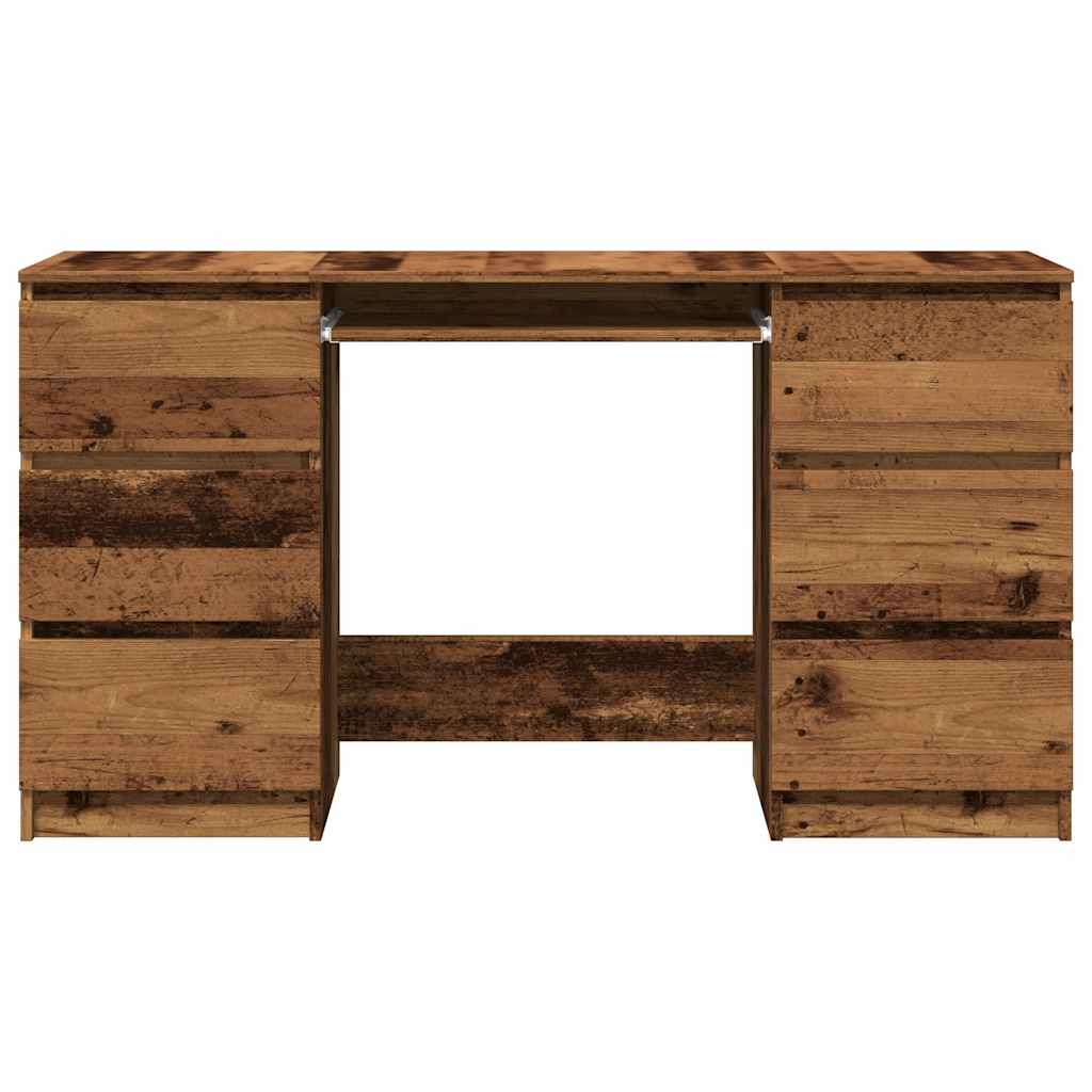 Scrivania Effetto Legno Vintage 140 x 50 x 77 cm Truciolato