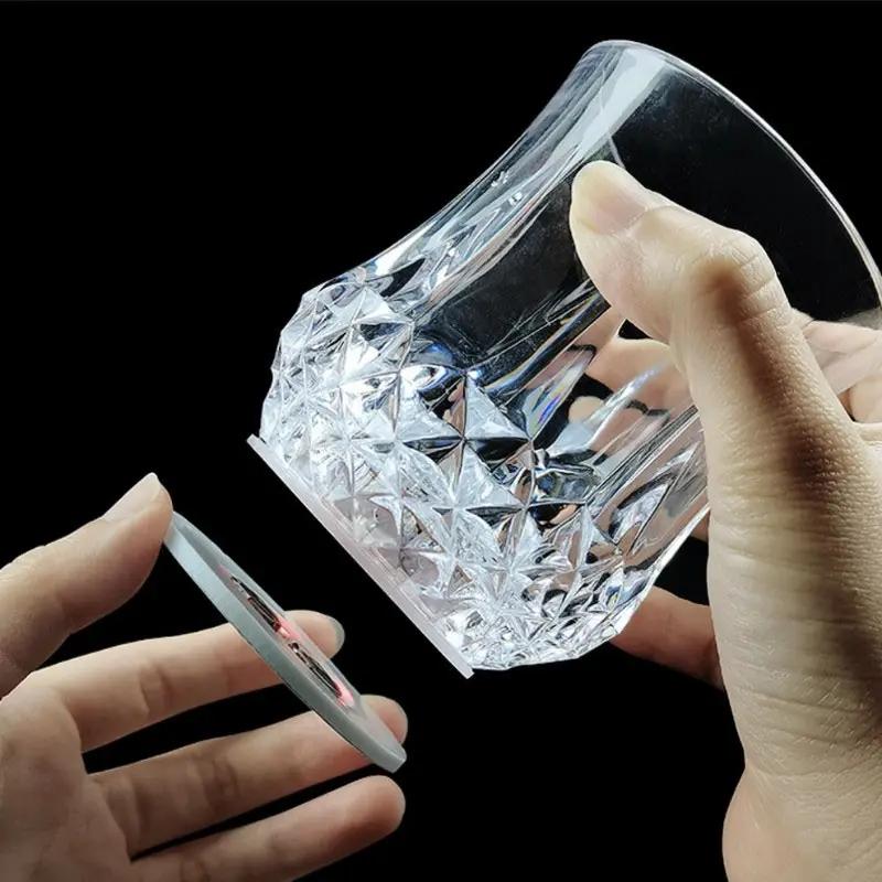 3 moduri de lumini cu LED-uri pentru subțire, alimentate cu baterie, luminoase, tampoane pentru pahare de sticlă de băut, lampă, sticle pentru băuturi alcoolice, baruri de perne pentru subțire, decor de petrecere
