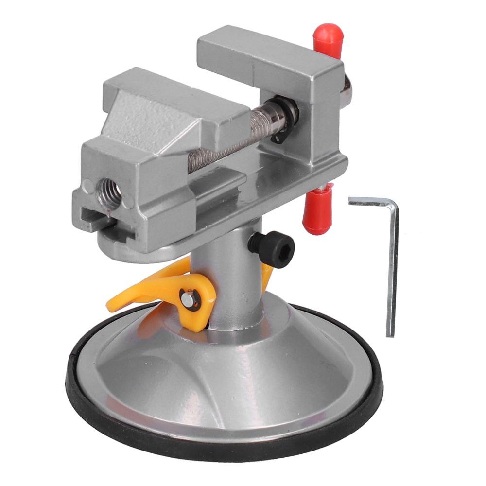 Aluminum Alloy Table Vise Clamp Suction Cup Base Drill Press Vise  for Jewelry Making DIY Crafts