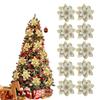 10pcs Tear-resistant Artificial Flowers Christmas Wreath Pendant Noel Decorations  for Navidad Party