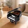 Mini Piano à Queue avec Étui en Cuir Ornement de Bureau Poli pour Collectionneurs
