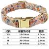 Blumen-Metallgravur Individuelles Haustierhalsband Leine für mittelgroße große Hunde Katzen