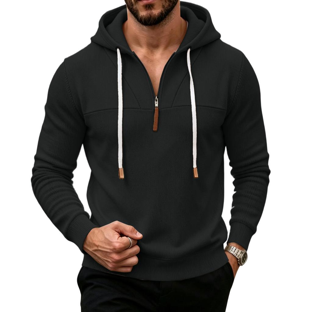 Men's Color Pullover Hoodie Sweatshirt for Casual Daily Wear