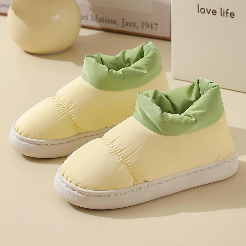 Cotton Slippers Women's Winter Bag Heel Velvet Indoor Home Confinement New Thermal Wool Cotton Shoes Men's Winter