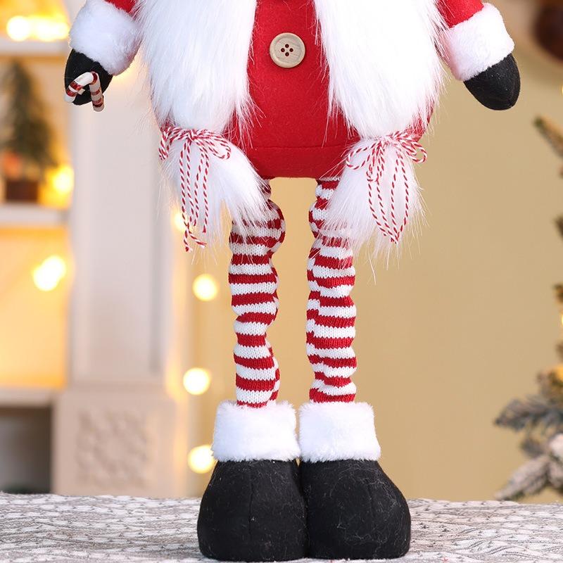 Christmas telescopic ornament Santa Claus doll pointed hat faceless standing doll Rudolph doll