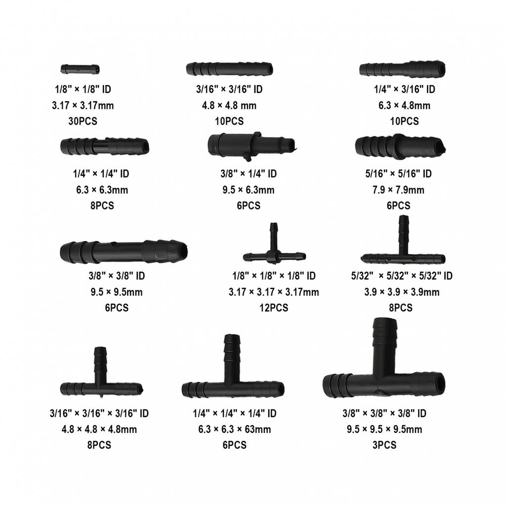Car Hose Connector Set 113 Pieces Of Reducers Straight Connectors And T Pieces