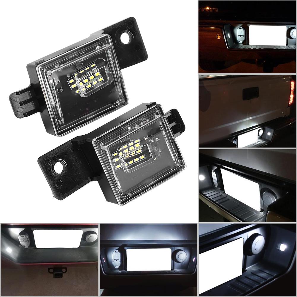 Pair Left Right 15LED License Number Plate Light Fits for Chevy Silverado 20142018DC12V