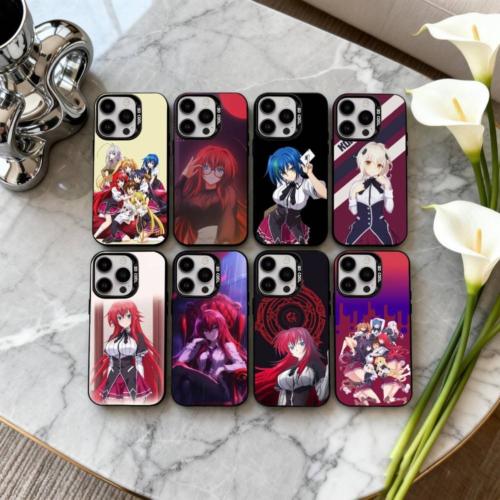 Anime E-Ecchi H-High S-School DxD Phone Case For iPhone17,16,15,14,13,12,11 Plus,Pro Max Black Candy Silver Plated Cover