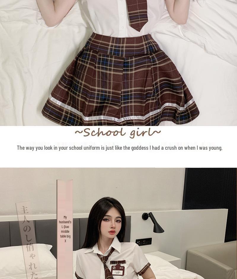Sexy Academy-Style Lingerie: Pleated Skirt and Cute JK Uniform Set 2325