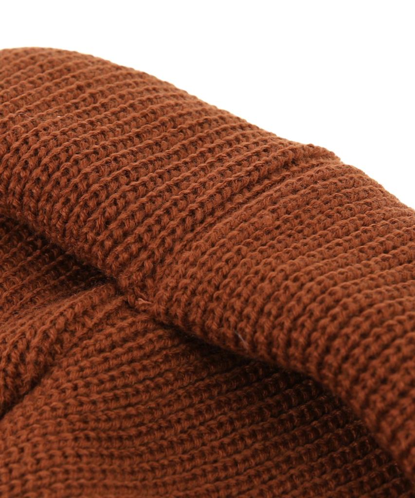 Eondeokeonteulolseutyudio Winter Short Beanie Double Roll Up Beanie / Ac / Origin Brown