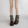 Design Sense Year Versatile Fashion Retro Belt Buckle Middle Boots Children's Autumn and Winter Color Matching New British Style