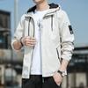 Spring Autumn Korean Fashion Solid Color Hooded Jacket Men's Casual Windproof Loose Comfortable  Coat