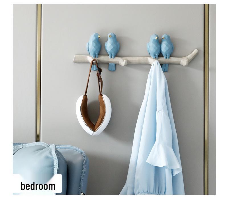 Handcrafted European-Style Small Bird Wall Hook for Keys & Coats