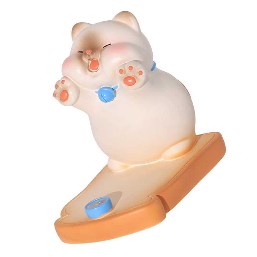 Cute Cat Cellphone Holder Resin Mini Portable Mobile Phone Stand Desk Ornament for Bedroom Office