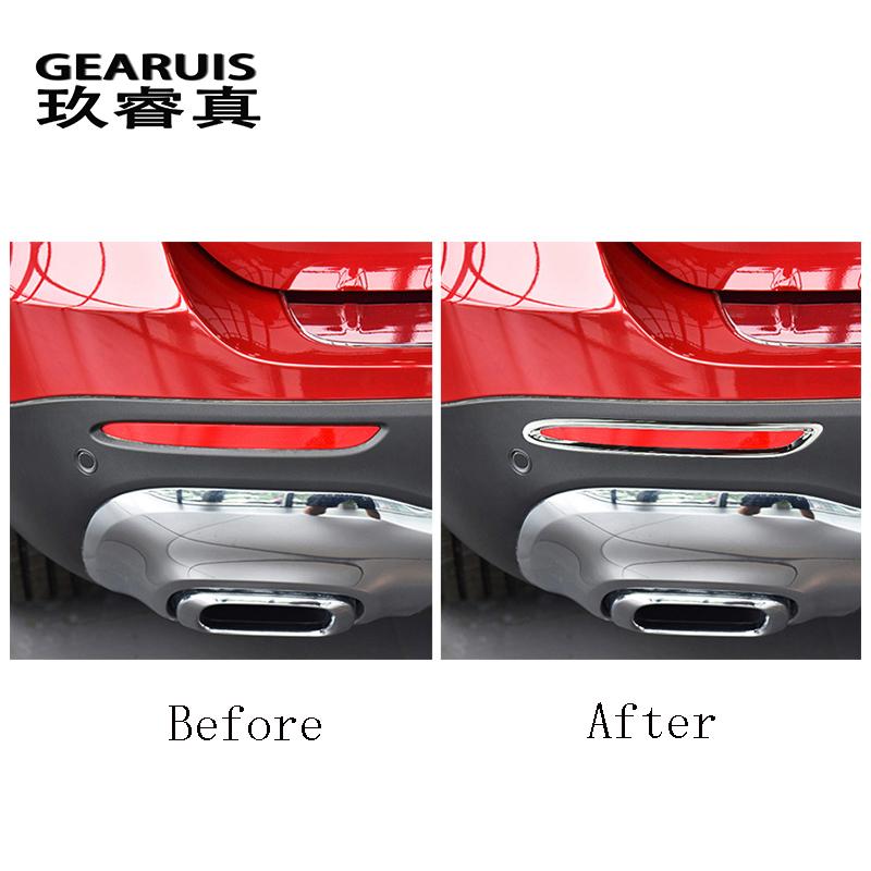 Accessoires de style de voiture, garniture de cadre de feu antibrouillard arrière pour Mercedes Benz GLB classe X247, autocollants de couverture automobile et