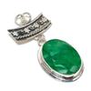 Natural Emerald Gemstone Silver Pendant In 925 Sterling Silver- Handmade Design, Everyday Wear Jewelry, Unique Emerald Pendant Wadding GIft