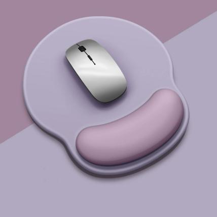 1 Pcs Grey Comfortable Wrist Support Non Slip Mice Mat Soft Mousepad for PC Laptop Computer Ergonomic Wrist Rest Mouse Pad