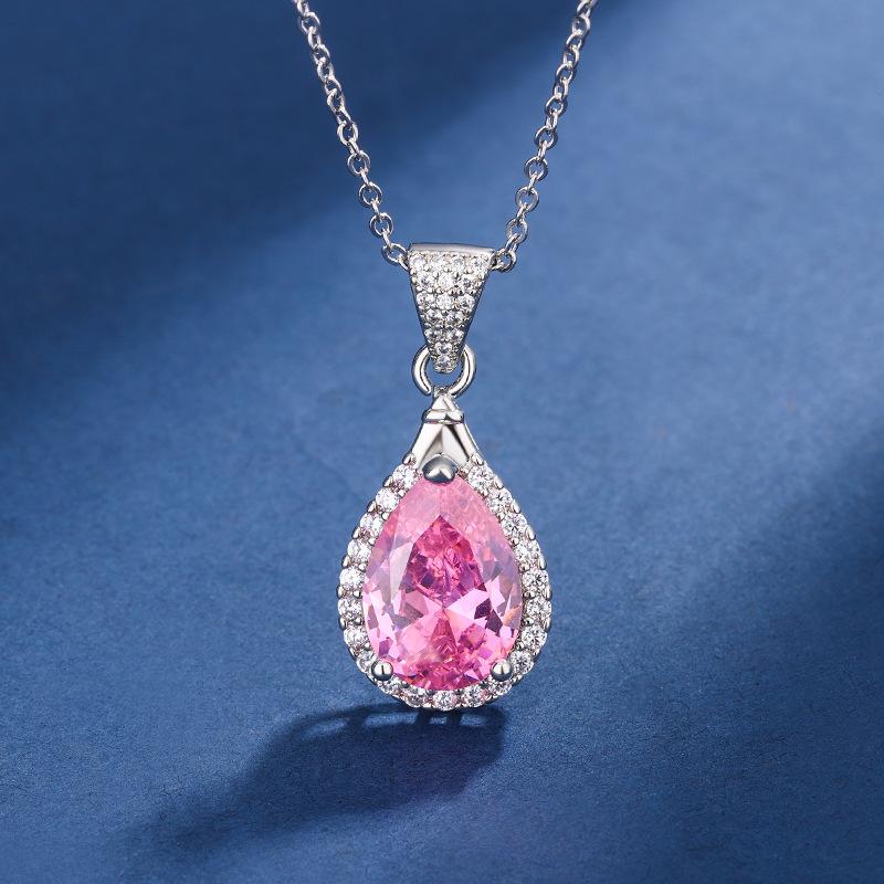 Drop Shape Three Piece Jewelry Set Pendant Earrings Ring Sweet Elegant High End Versatile Luxurious