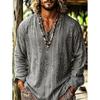 T-shirt casual da uomo a maniche lunghe con stampa