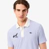 [lacoste] Men's Golf Striped Graphic Polo Shirt DH4803-55NA7I