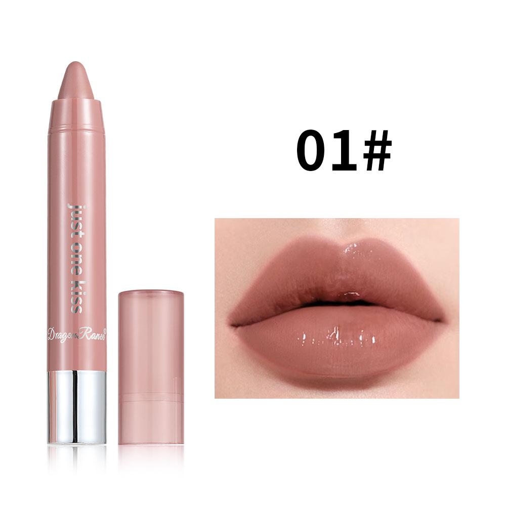 Glossy Crayon Lipstick for Brightening and Enhancing Complexion, Lip Plumper Lip Gloss, Versatile Moisturizing Lip Mud, Base Lip Care, Gentle Lip Balm