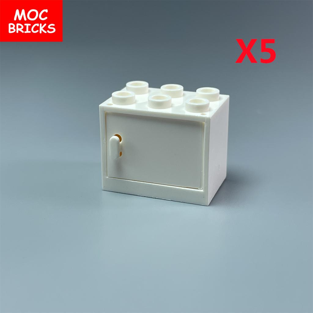 MOC Blocks Box Cupboard Container 2x3x2 Cabinets Assembles Particles 4532 4533 City House Construction Bricks Parts