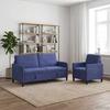Sofa Set with Storage 2 pcs Police Blue Polyester