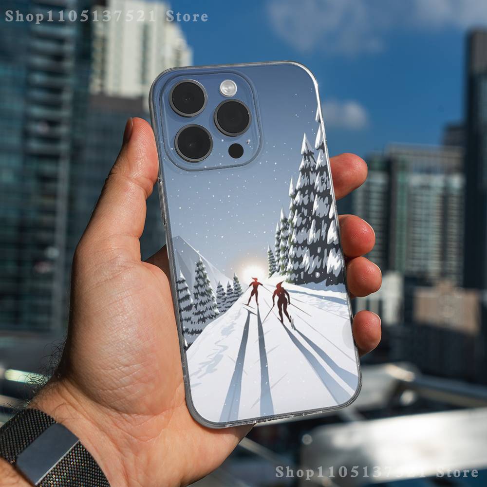 

Sport Cartoon Snowboarding Phone Case For iPhone 17,16,11,15,13,14,12,Air,Mini,Plus,Pro,Max,Plus,E Clear Soft Shell iPhone15Plus